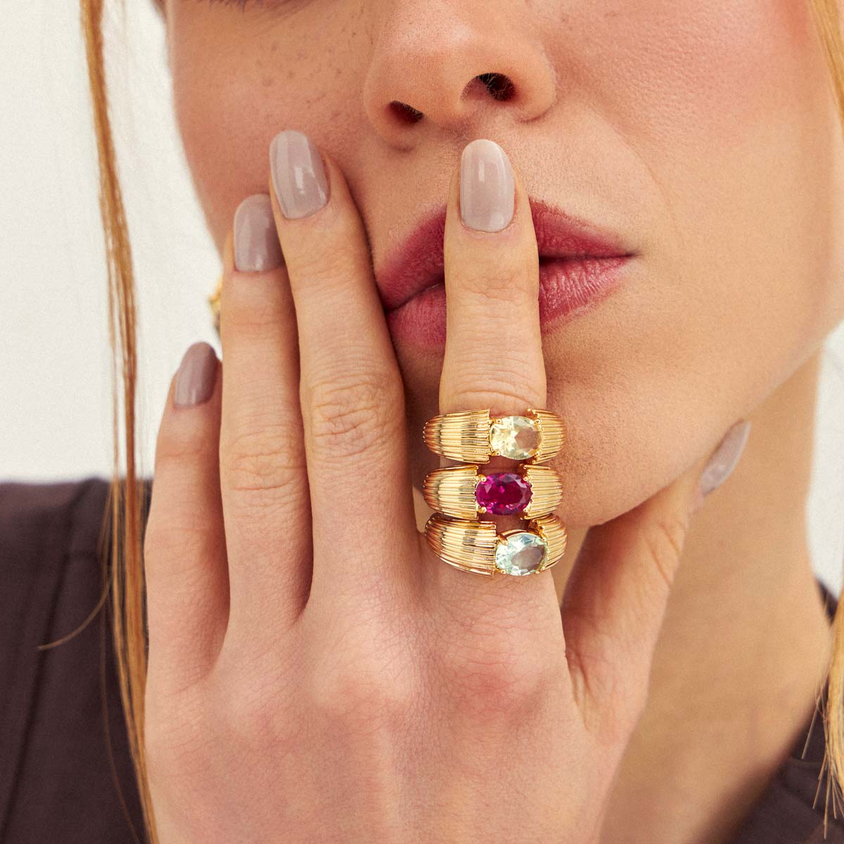 Anel Luz Orgânica Amarelo