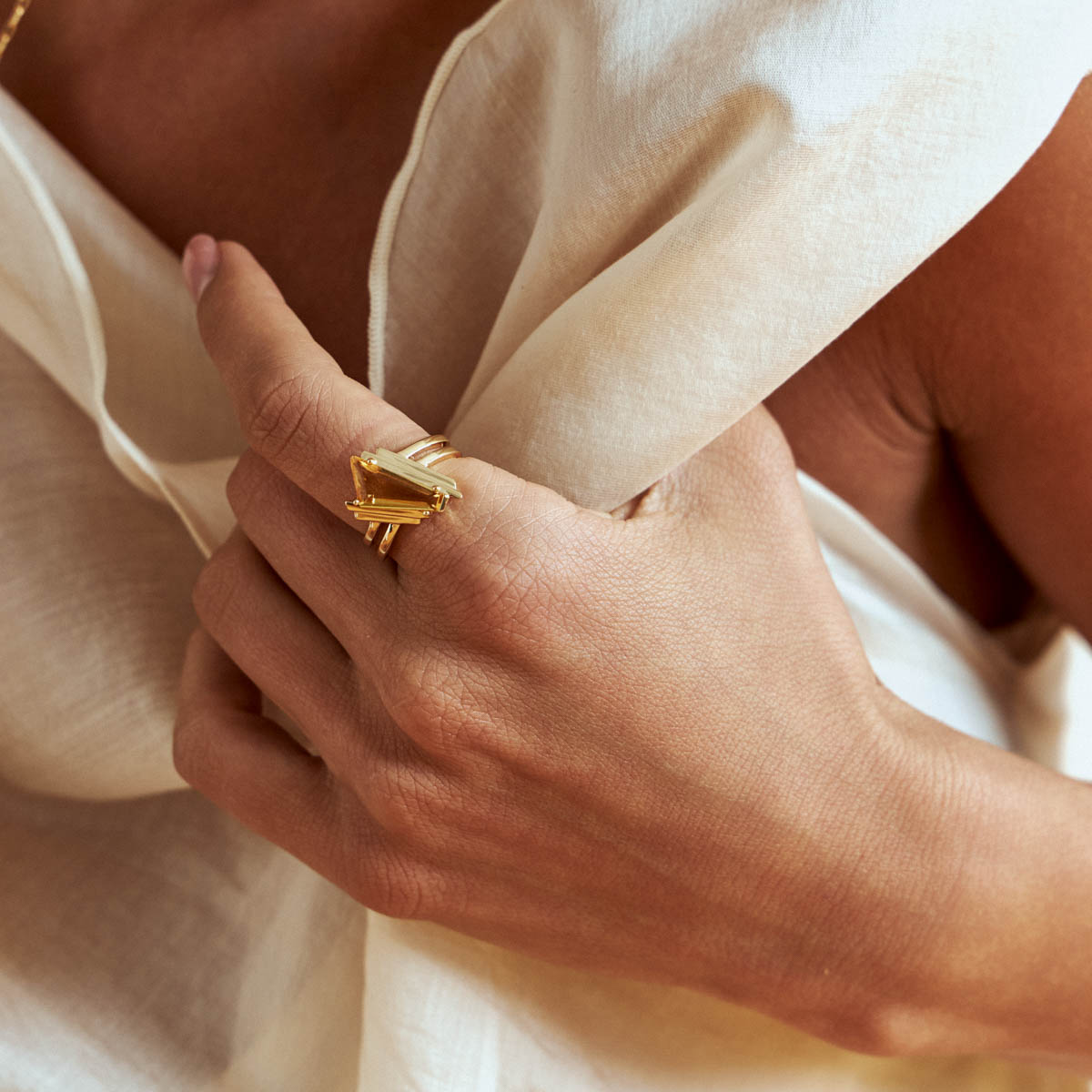 Anel Luz Estruturada Amarelo