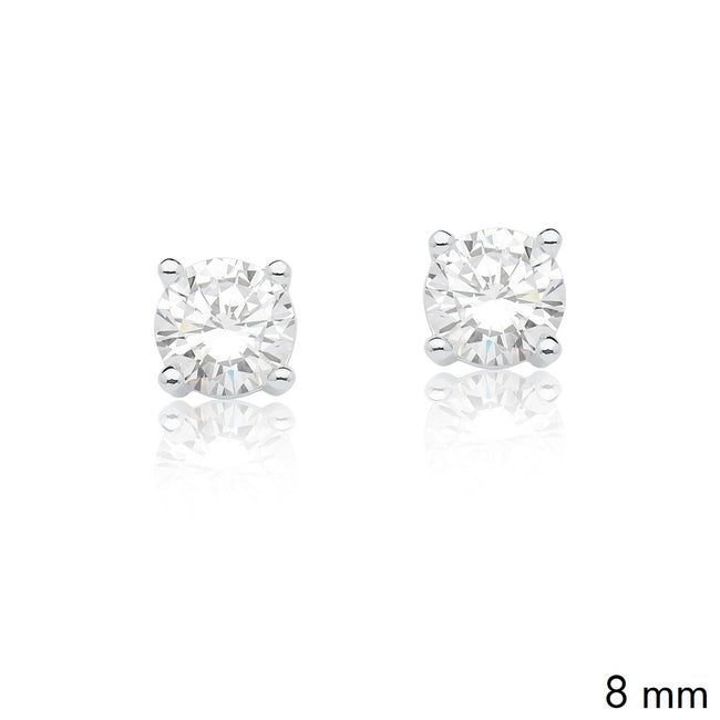 Brinco Ponto de Luz 8 mm (banho claro)