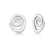 Brinco Espiral Orgânica em Ródio Branco