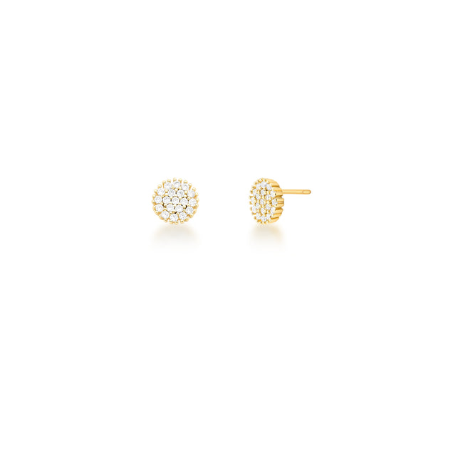 Brinco Flor de Luz Pequeno Cravejado — Banho Ouro 18k