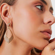 Brinco Longo Gota de Luz | Cravejado | Banho Ouro 18k