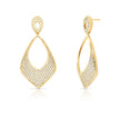 Brinco Longo Gota de Luz | Cravejado | Banho Ouro 18k