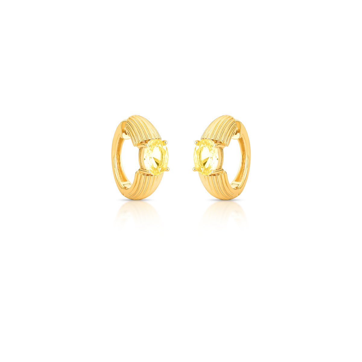 Brinco Argola Luz Orgânica Amarelo