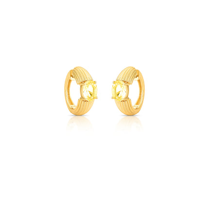 Brinco Argola Luz Orgânica Amarelo