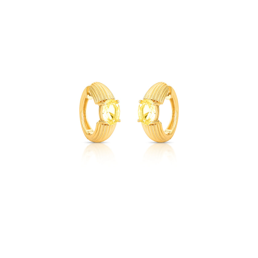 Brinco Argola Luz Orgânica Amarelo