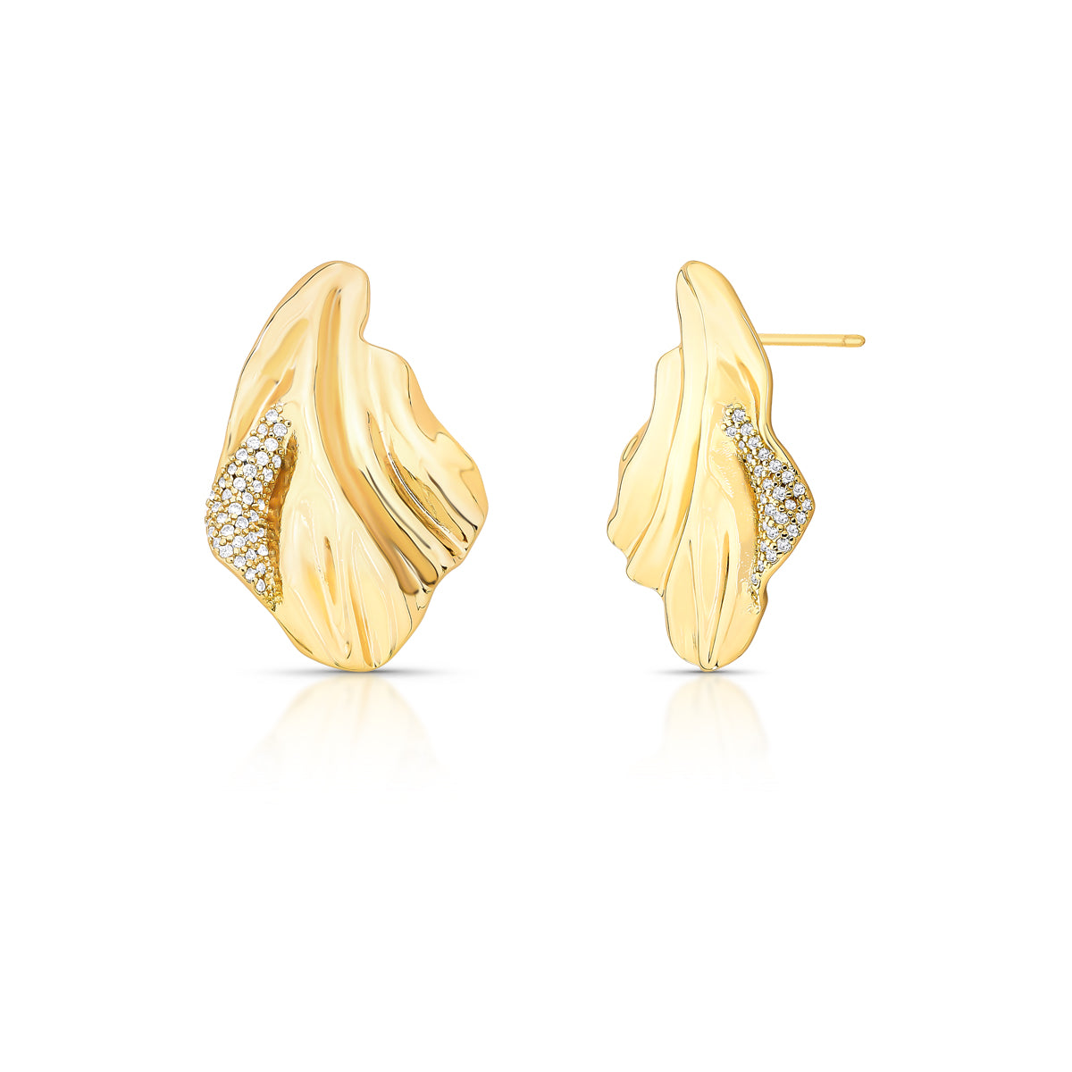 Brinco Escultural Ondas de Luz · Caminhos do Tempo