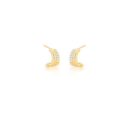 Brinco Argola Mini Cravejada com Zircônias · Vivere Selection