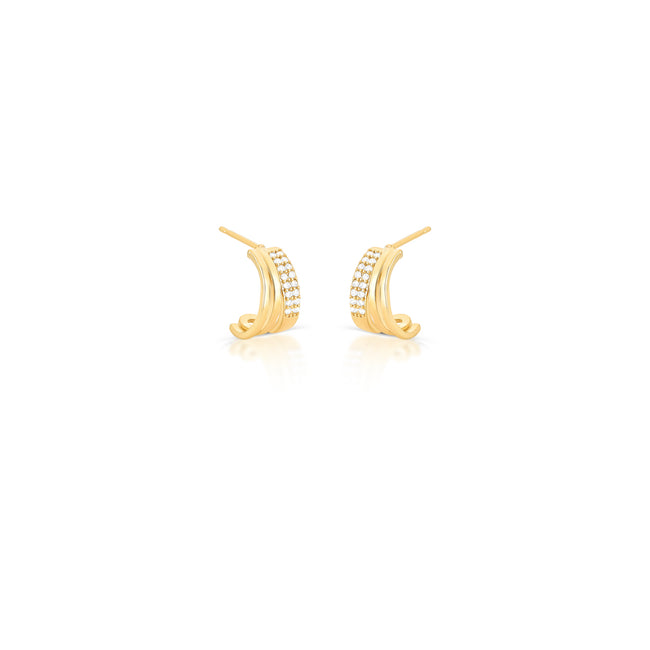 Brinco Argola Mini Cravejada com Zircônias · Vivere Selection
