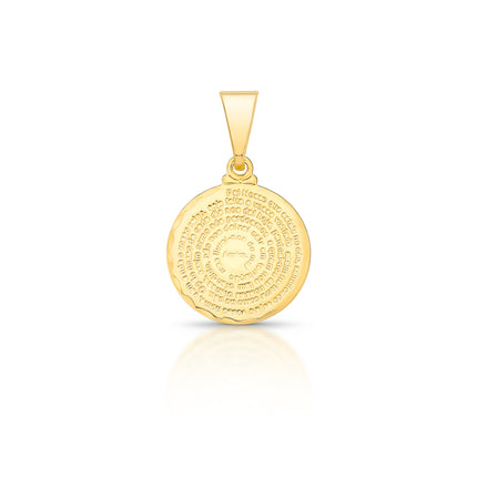 Pingente Medalha Pai Nosso Dourada