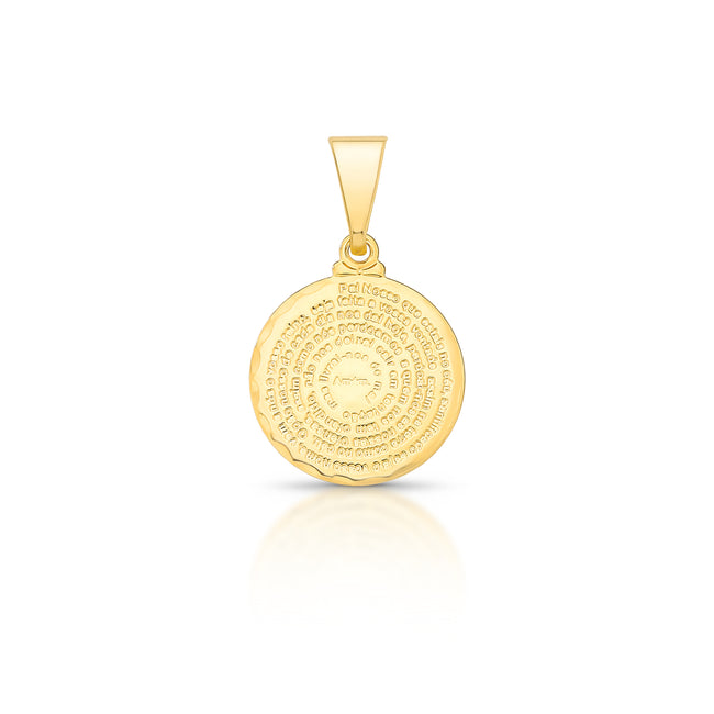 Pingente Medalha Pai Nosso Dourada