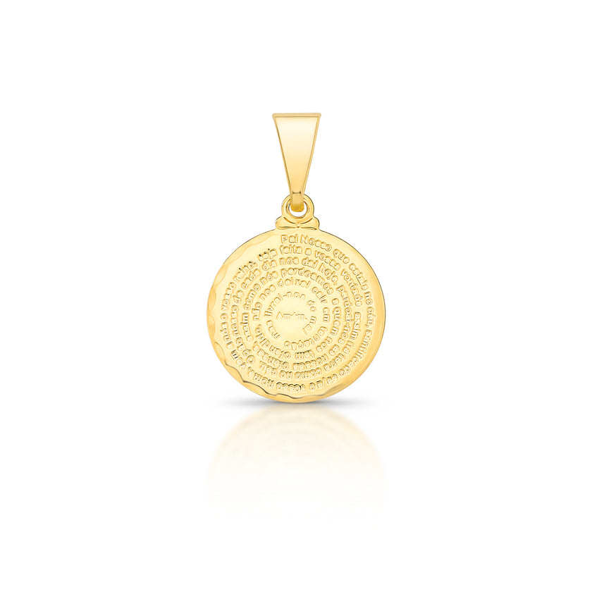 Pingente Medalha Pai Nosso Dourada