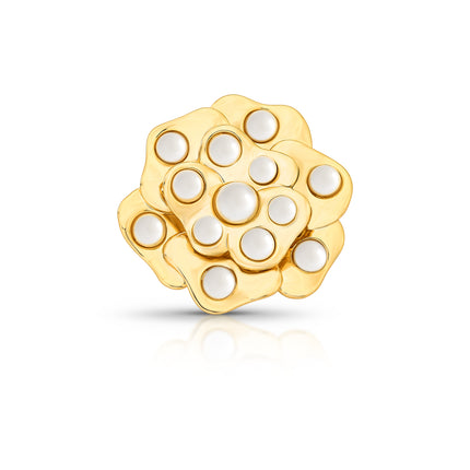 Broche Flor com Perolas