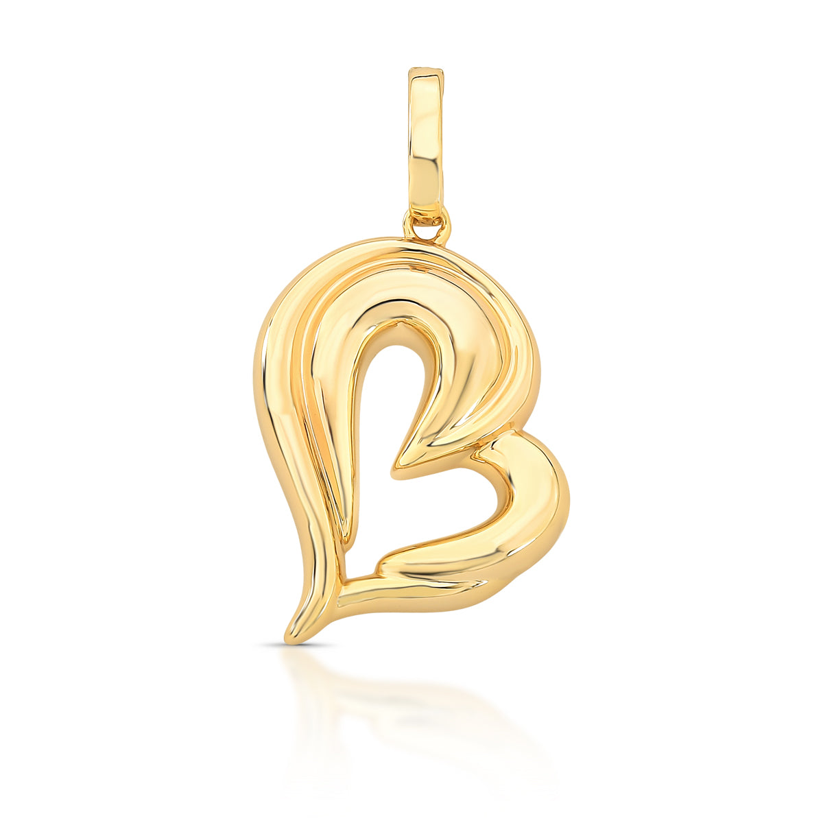 Pingente Coração  com Fecho Dourado