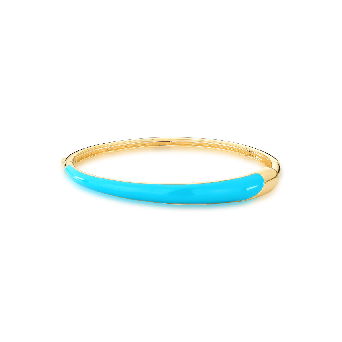 Bracelete Orgânico Turquesa com Banho de Ouro