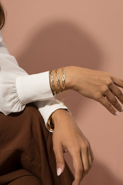 Pulseira Elo Dourado Liso