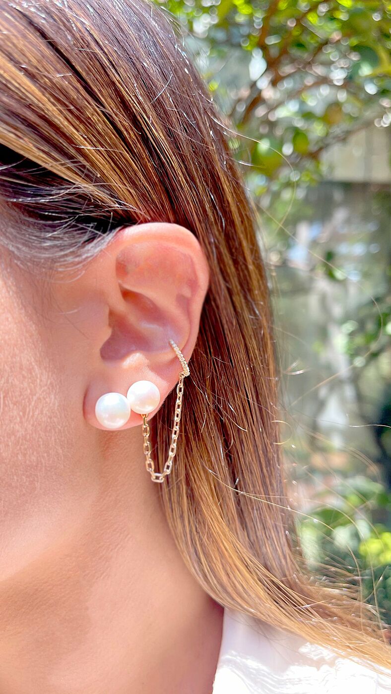 Brinco Pérola Corda