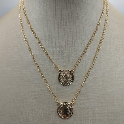 Colar Medalha de São Bento – Banho Ouro 18k