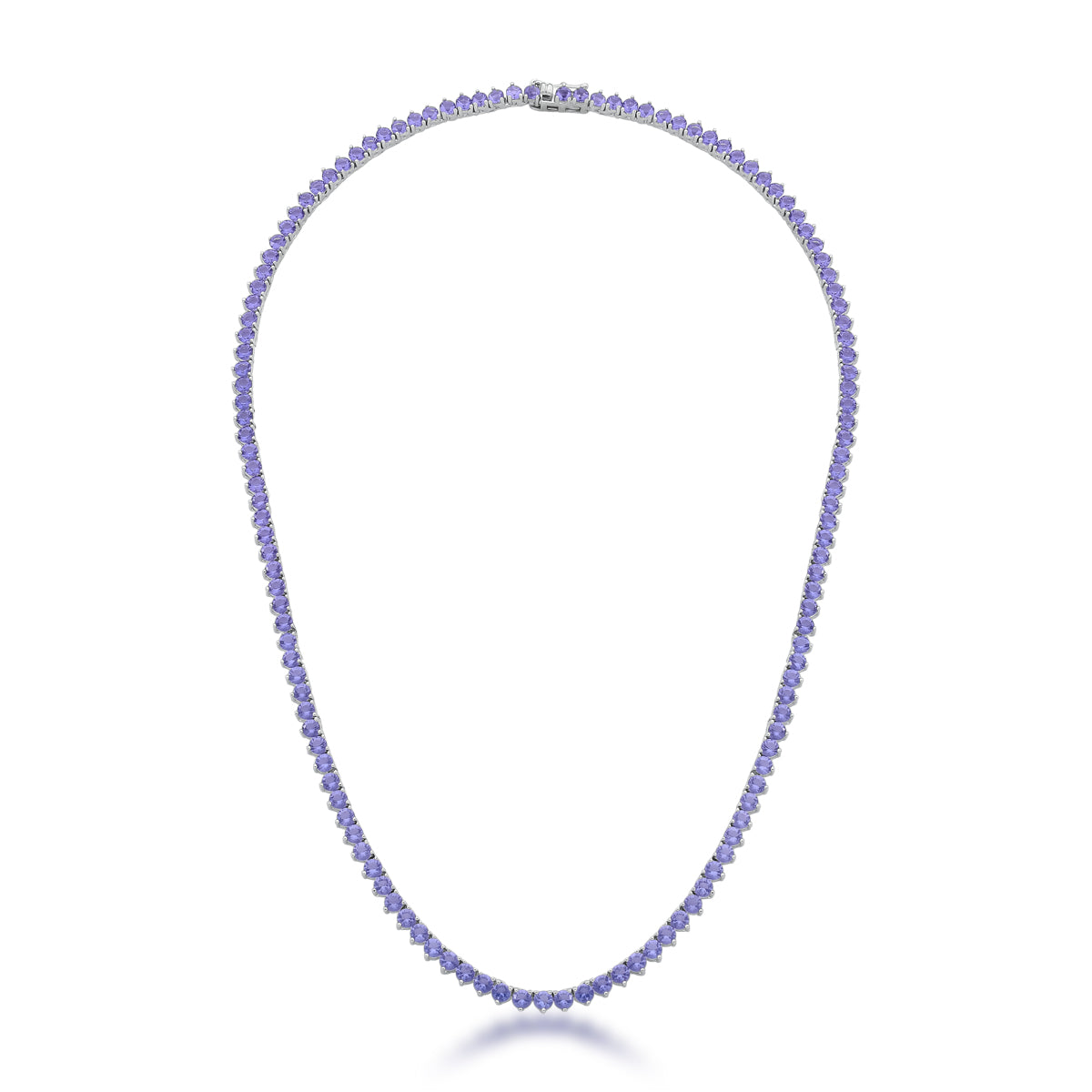 Colar Riviera Luzes Contínuas – Cristais Roxo Escuro (40 cm)