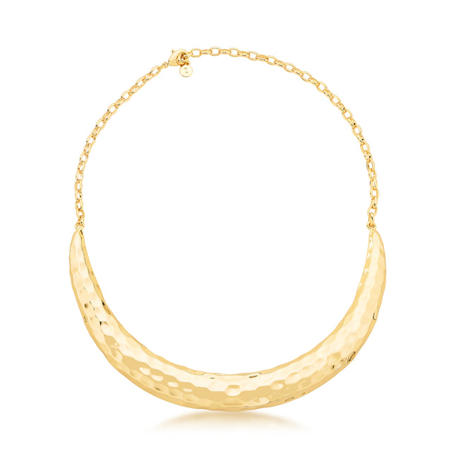 Choker Esculpido Martelado Dourado