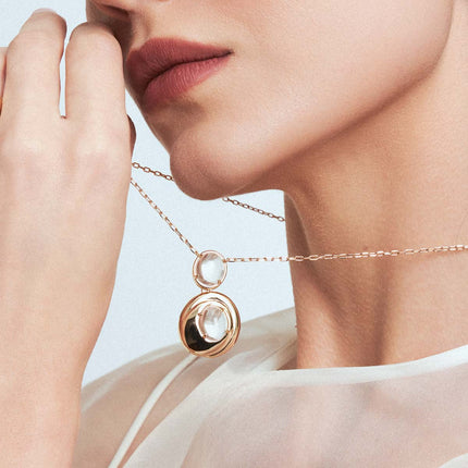 Colar longo Cristal Luz Organica