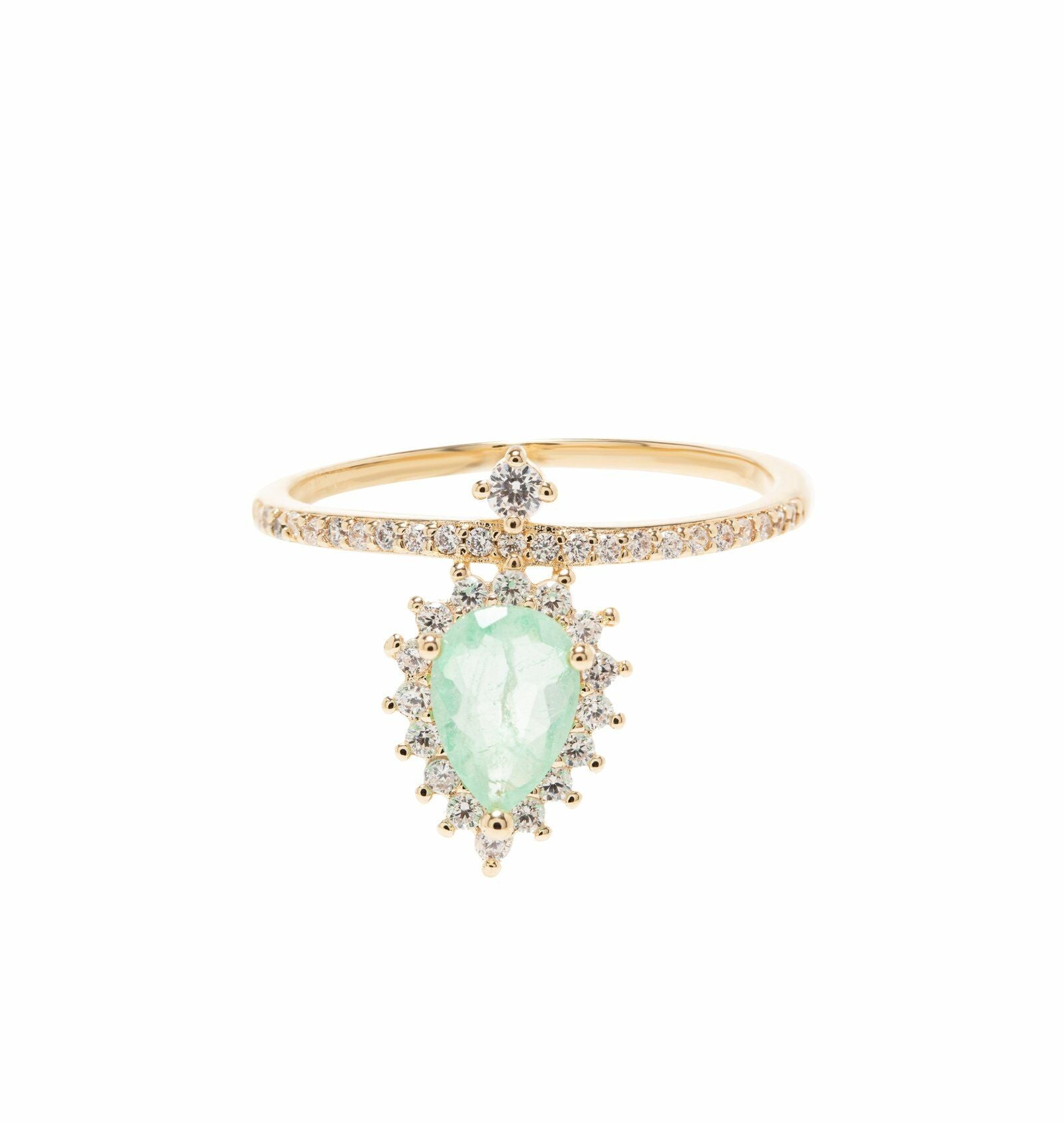 Anel Gota Esmeralda Fusion