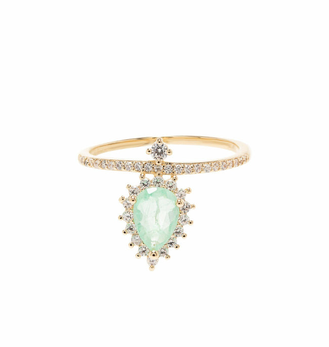 Anel Gota Esmeralda Fusion