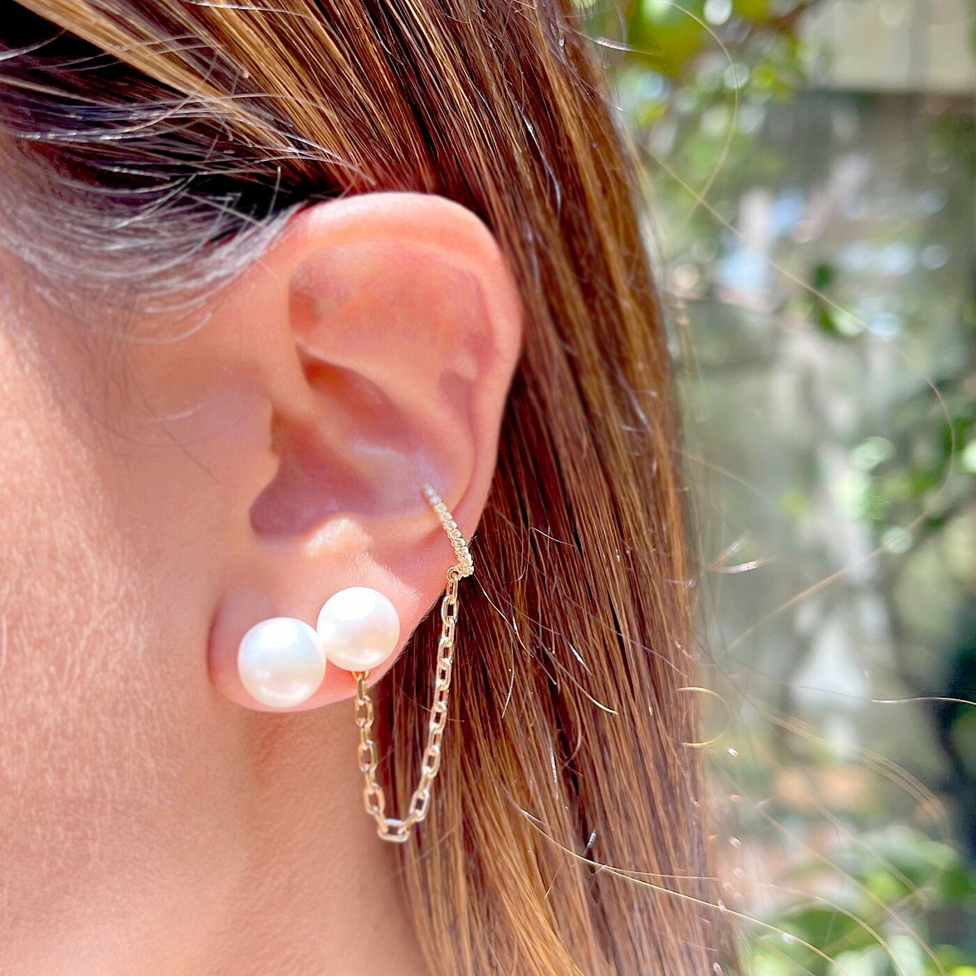 Brinco Pérola Corda