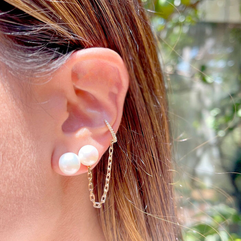 Brinco Pérola Corda