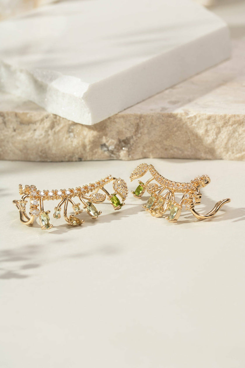 Ear Cuff Jardim Peridoto