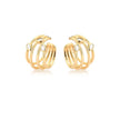 PIERCING DE ORELHA QUATRO VOLTAS COM CRISTAIS BANHADO A OURO