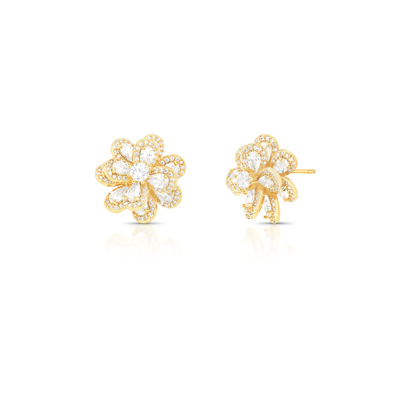 Brinco Flor de Luz com Zircônias