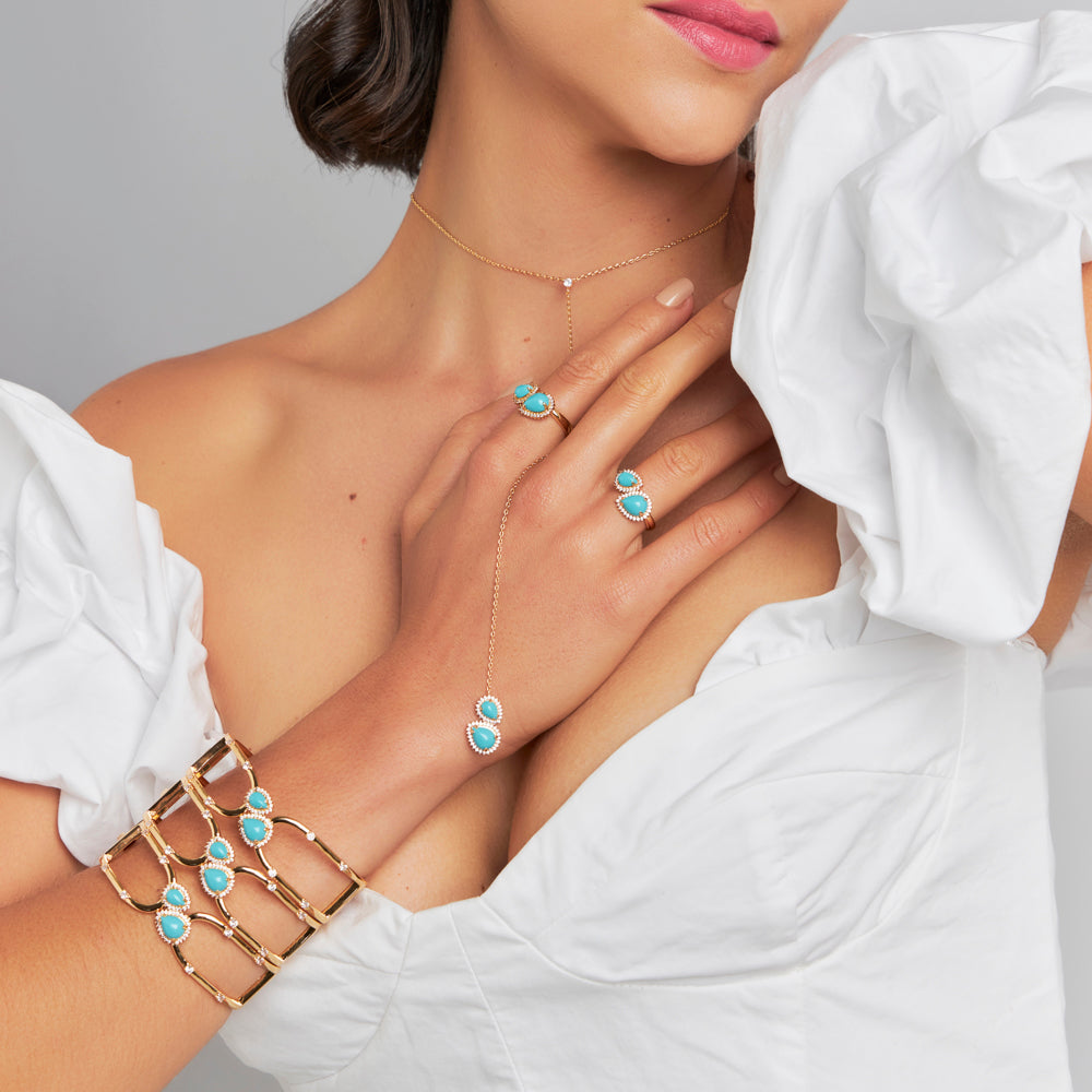 Bracelete Turquesa Solar