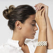 Bracelete Pérolas & Pedras Pastel Banhado a Ouro