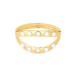 Bracelete Duplo Pérolas Shell Banhado a Ouro