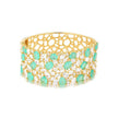 Bracelete Cristais Turmalina Fusion & Zircônias Banhado a Ouro