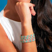 Bracelete Cristais Turmalina Fusion & Zircônias Banhado a Ouro
