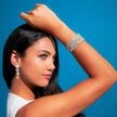 Bracelete Cristais Turmalina Fusion & Zircônias Banhado a Ouro