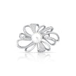 Broche Flor Perola Zirconia