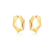 Argola Geométrica com Zircônias – Ouro 18k