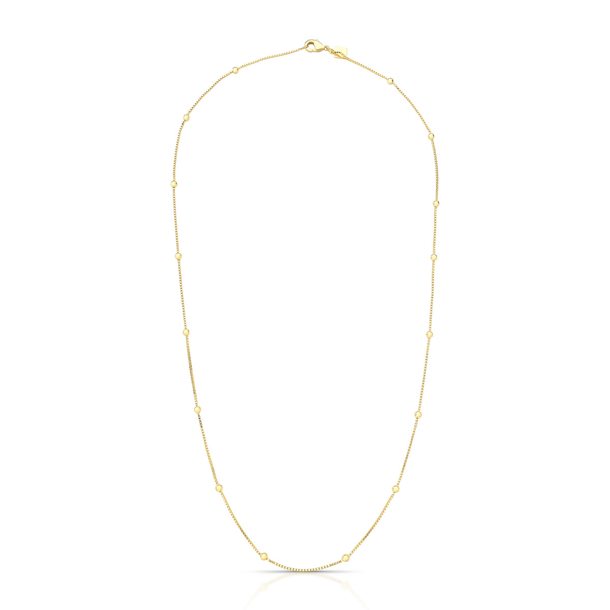 Colar Veneziana com Pontos de Luz em Bolinhas – Banho Ouro 18k