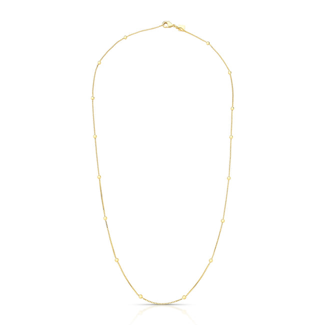 Colar Veneziana com Pontos de Luz em Bolinhas – Banho Ouro 18k