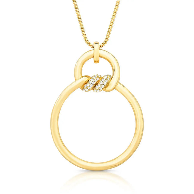 Colar Redondo Vazado com Trançado de Zircônias