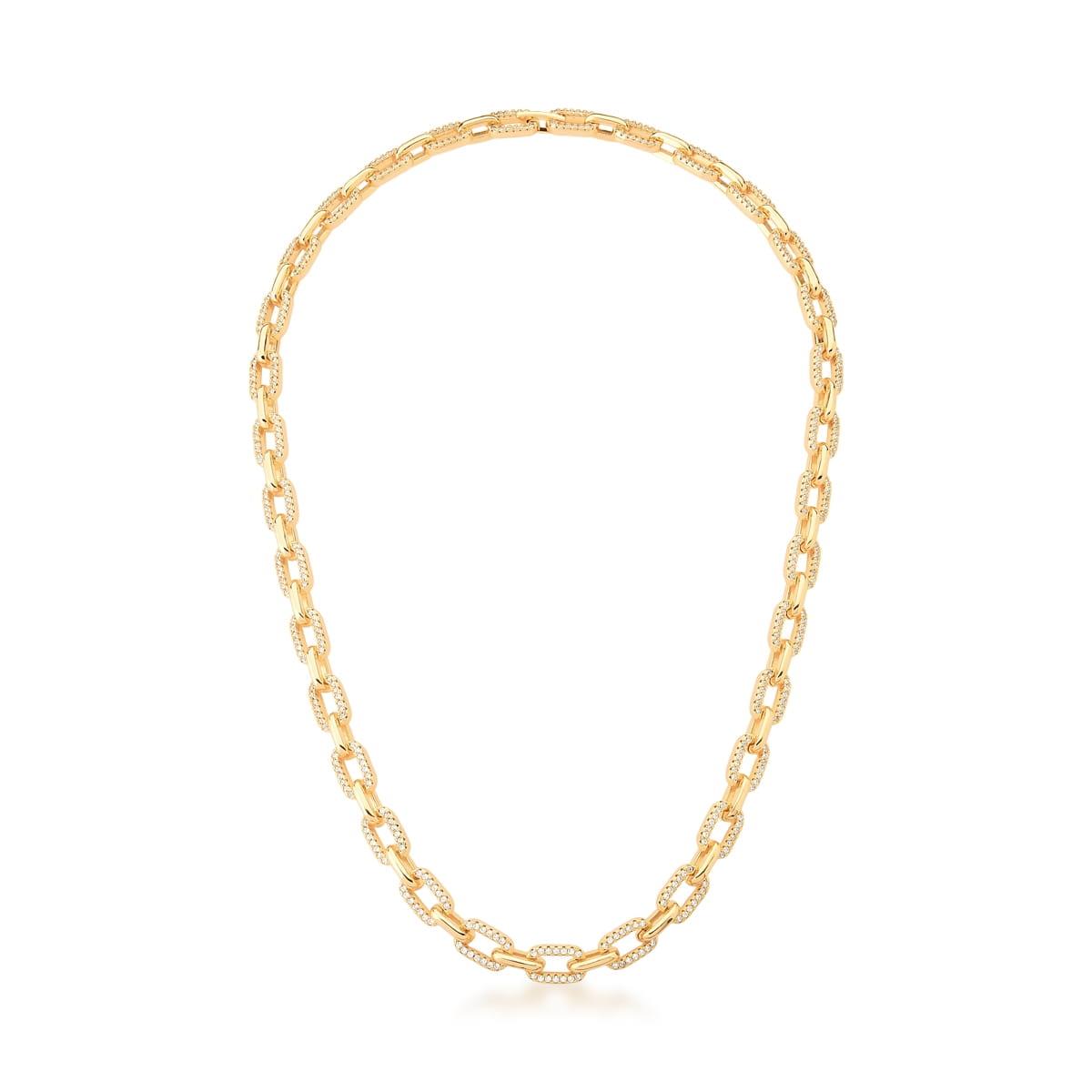 Colar Elos Luz Dourada · 45 cm