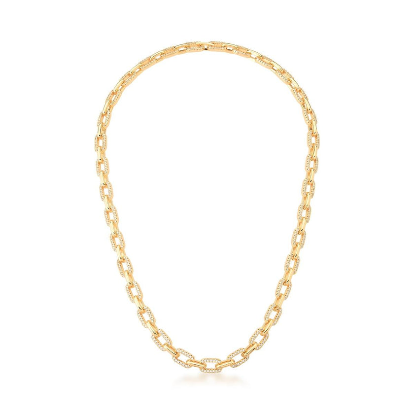 Colar Elos Luz Dourada · 45 cm