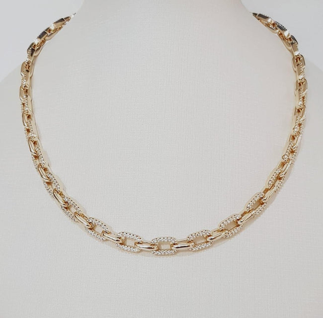 Colar Elos Luz Dourada · 45 cm