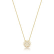 Colar Flor de Luz com pingente floral e banho ouro 18k da coleção Afeto VN Collettiva.