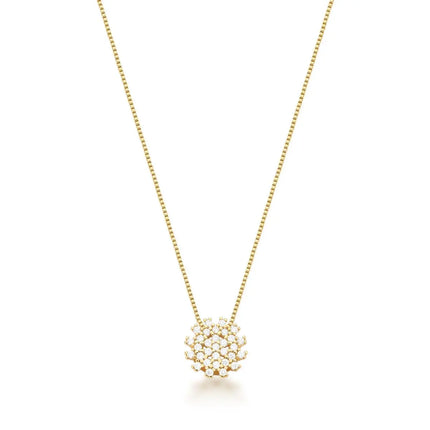 Colar Flor de Luz com pingente floral e banho ouro 18k da coleção Afeto VN Collettiva.