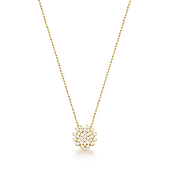Colar Flor de Luz com pingente floral e banho ouro 18k da coleção Afeto VN Collettiva.