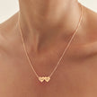 Colar 2 corações personalizados com nomes afetivos em banho ouro 18k VN Collettiva